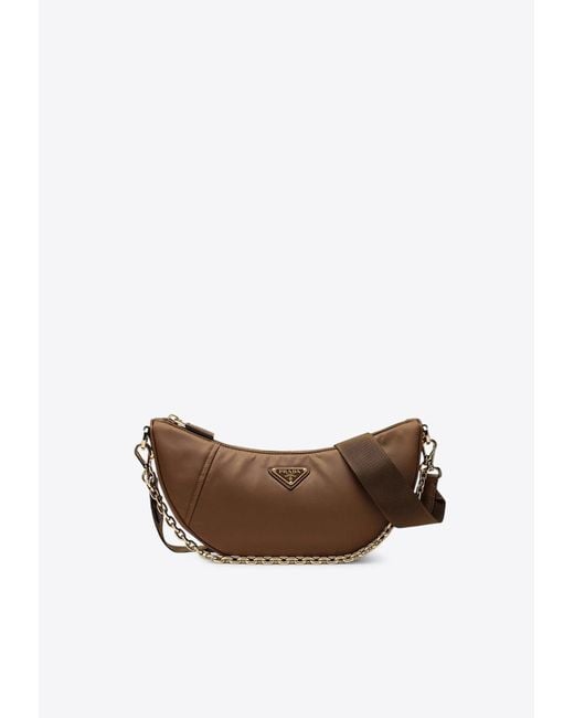 Prada White Demi-Lune Shoulder Bag