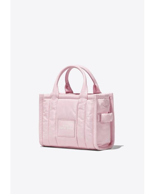 Marc Jacobs Pink The Small Crinkle Leather Tote Bag