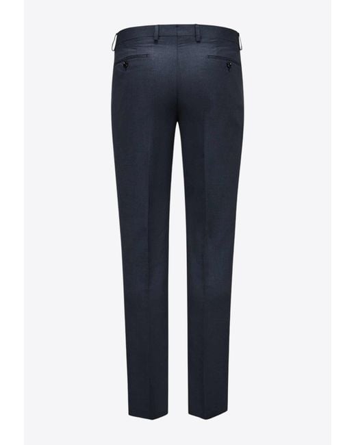 Lardini Blue Single-Breasted Wool-Blend Suit for men