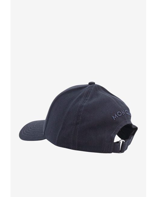 Moncler Blue Embroidered Baseball Cap for men