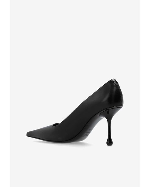 Jimmy Choo Black Ixia 80 Nappa Leather Pumps