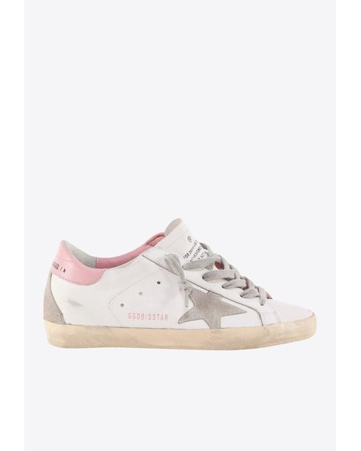Golden Goose Deluxe Brand White Super-star Leather Low-top Sneakers