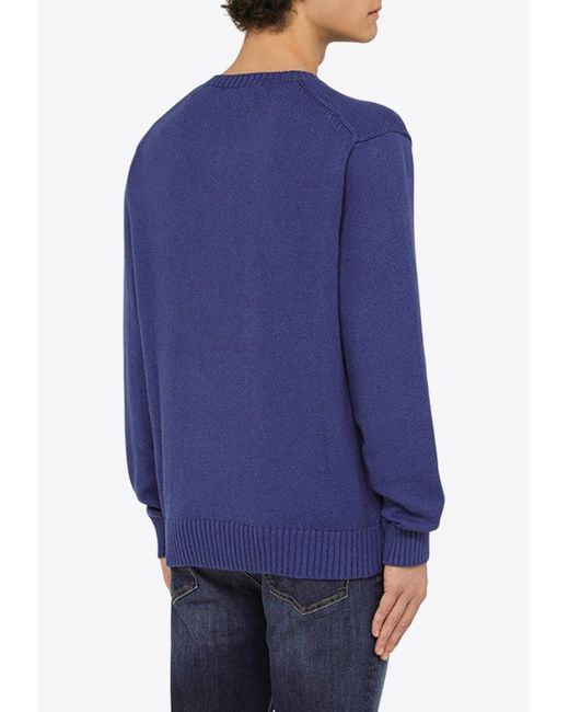 Polo Ralph Lauren Blue Polo Bear Intarsia Knit Sweater for men