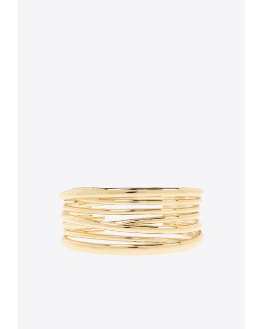 Saint Laurent Natural Stack Wire Cuff Bracelet