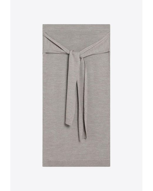 Lemaire Gray Trompe-L'Oeil Skirt