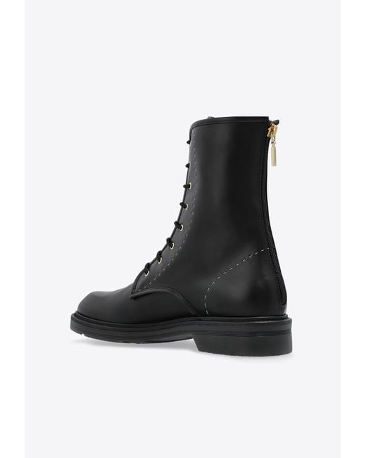 Max Mara Black "Urbancombact" Leather Shoes