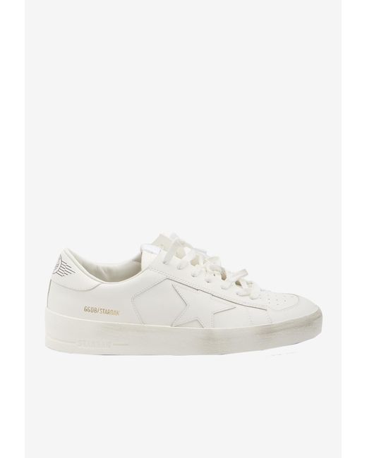 Golden Goose Deluxe Brand White Stardan Low-Top Sneakers for men