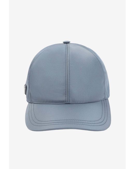 Prada Blue Re-Nylon Six-Panel Baseball Cap for men
