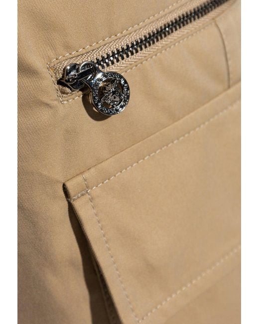 Versace Natural Tailoring Label Cargo Pants for men