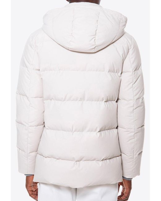 Eleventy White Padded Down Jacket for men