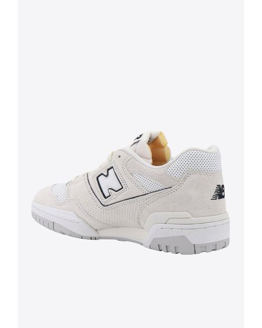 New Balance White 550 Low-Top Sneakers for men