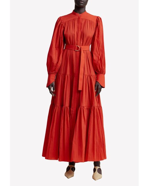 Acler Red Langdon Maxi Dress