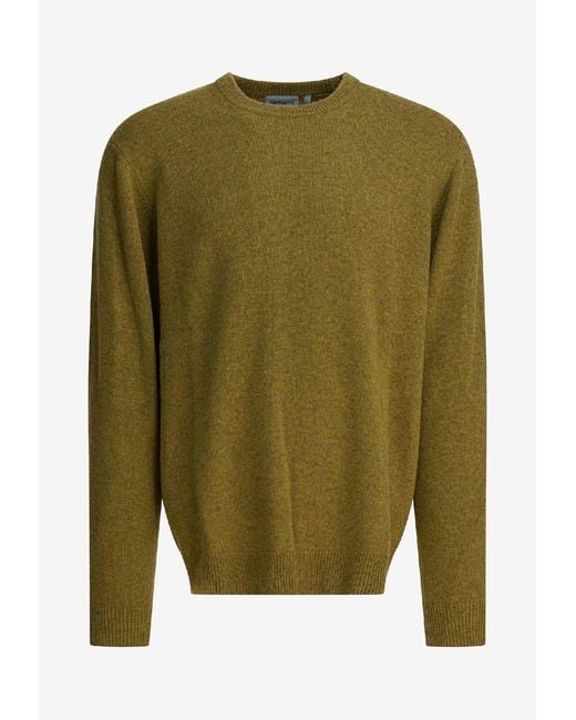 Carhartt Green Alten Wool-Blend Sweater for men