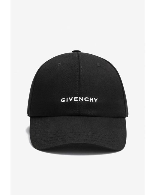 Givenchy Black Logo Embroidered Baseball Cap for men
