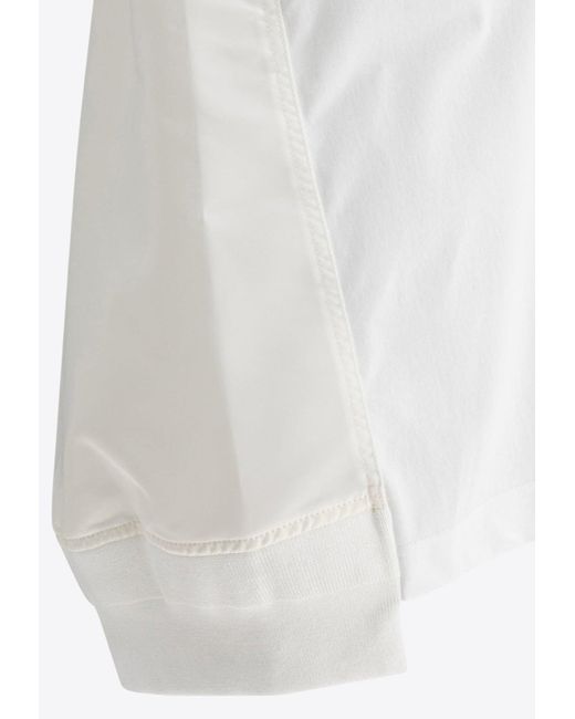 Sacai White Asymmetric Sleeveless Top