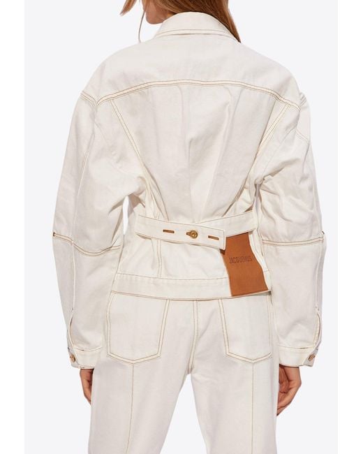 Jacquemus Natural Fitted Denim Jacket