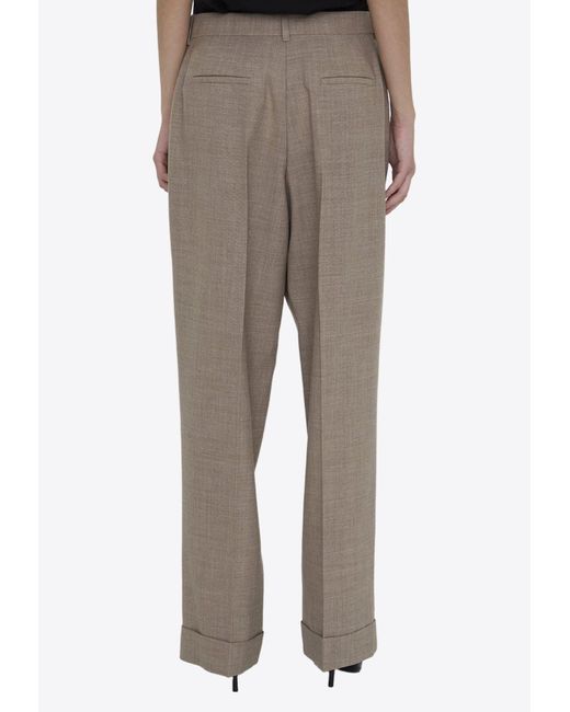 The Row Gray Straight-Leg Tailored Pants
