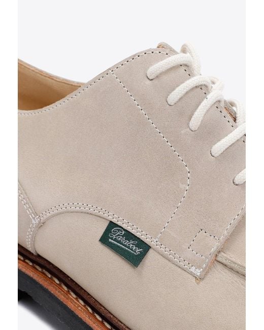 Paraboot White Amboise Suede Lace-Up Shoes for men