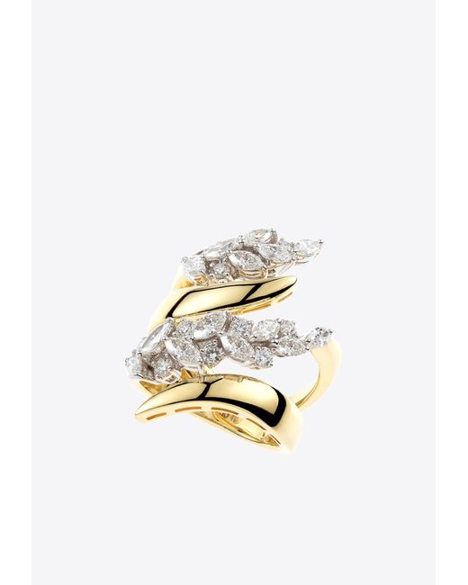 YEPREM White Golden Strada Stackable Diamond Ring