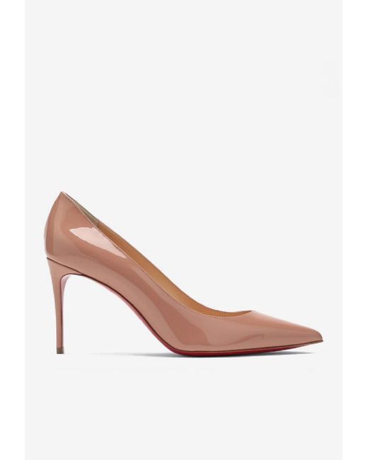 Christian Louboutin Pink Kate 100 Patent Leather Pumps