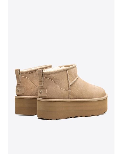 Ugg Natural Classic Ultra Mini Platform Boots