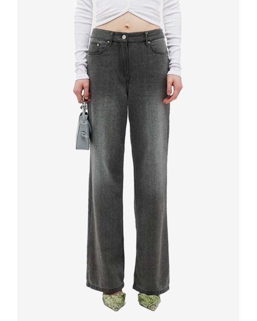 Remain Gray Drapy Washed Jeans