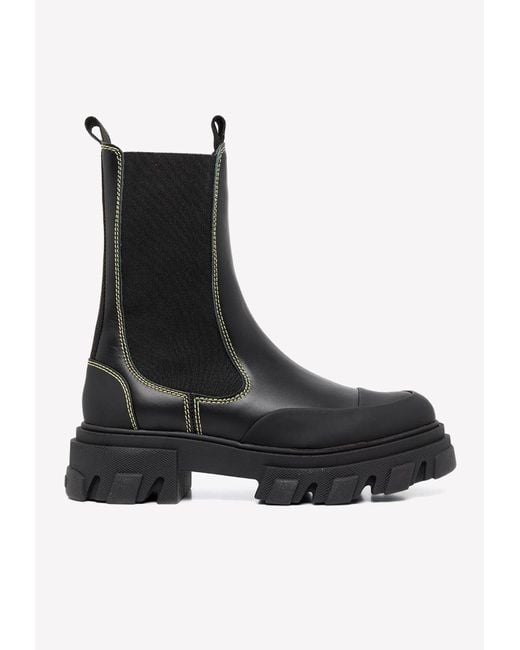 ganni midcalf boots