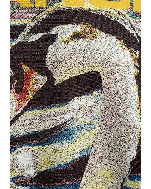 Burberry Multicolor Swan Print Long-Sleeved T-Shirt for men
