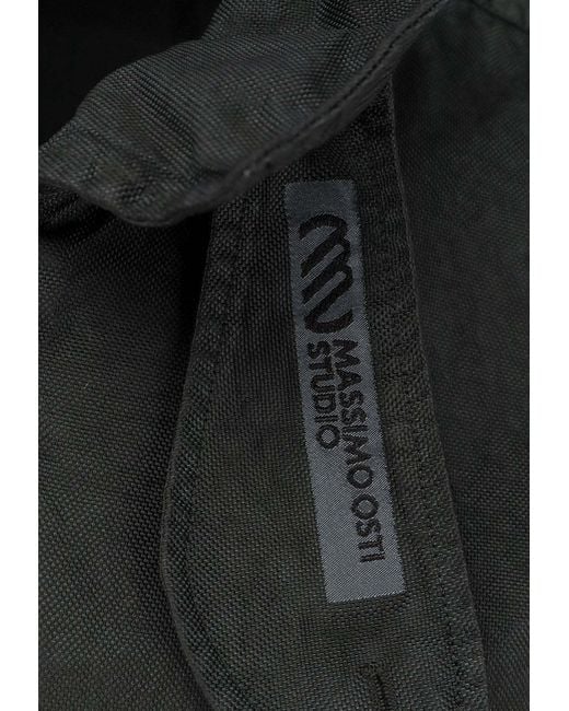 Massimo Osti Studio Black Zip-Up Lightweight Jacket for men