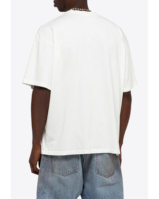 1989 STUDIO White Basic Short-Sleeved T-Shirt for men