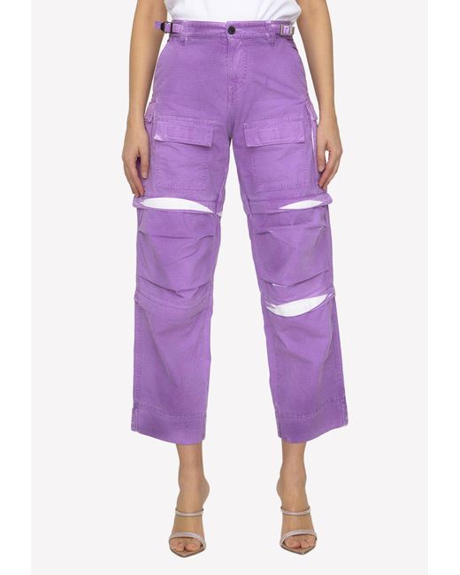 DARKPARK Julia Cargo Pants in Purple | Lyst