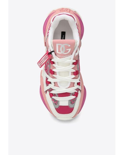 Dolce & Gabbana Pink Airmaster Low-Top Sneaker