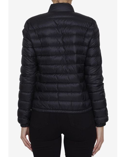 Moncler Blue Lans Logo Patch Down Jacket