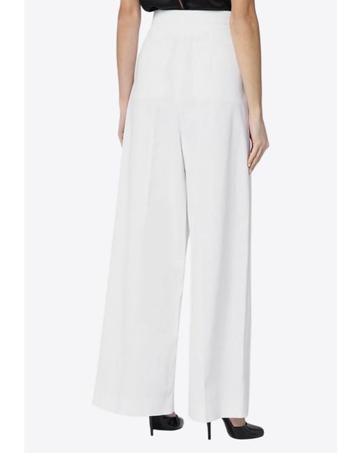 Givenchy White Tailored Pleated Pants