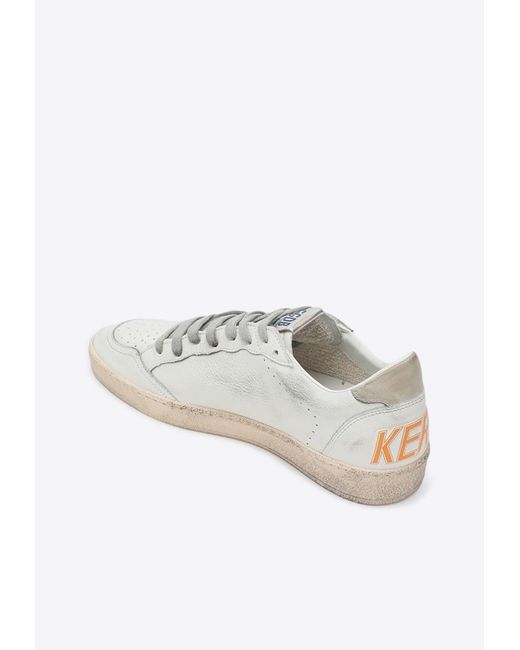 Golden Goose Deluxe Brand White Ball Star Leather Low-Top Sneakers for men