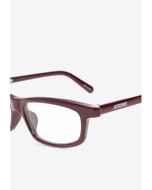 Jacquemus White Rectangular-Framed Optical Glasses