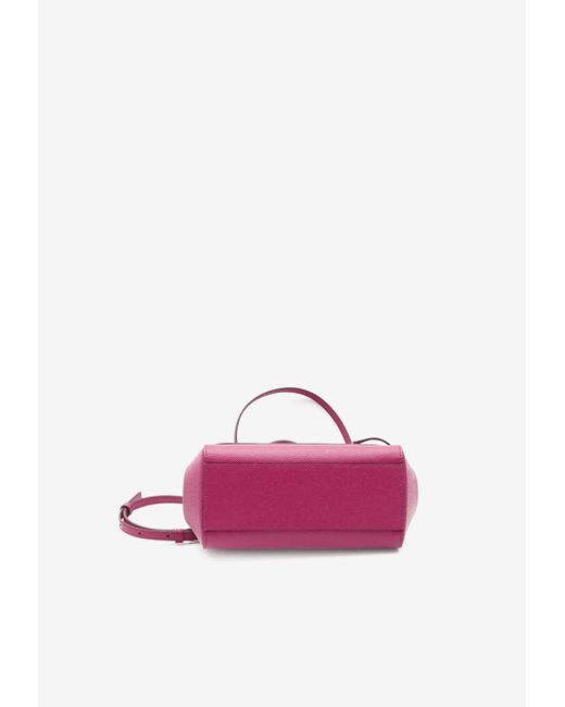 Dolce & Gabbana Pink Medium Sicily Top Handle Bag
