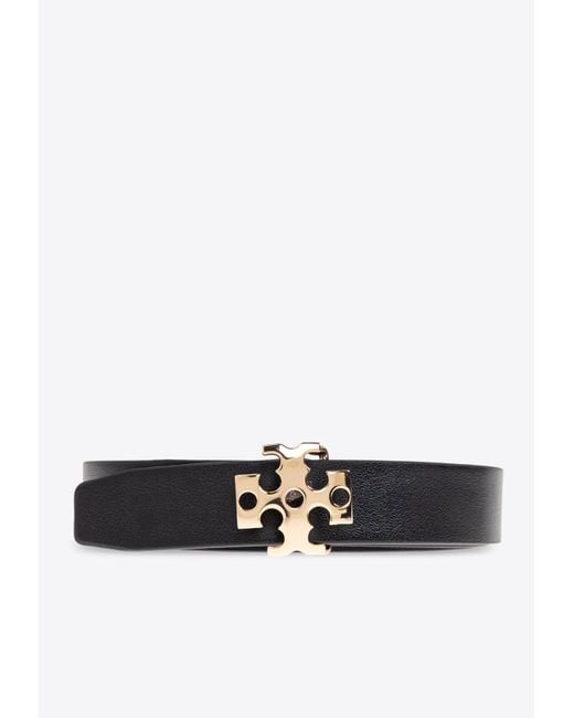 Tory Burch White Double-Sided Leather Belt