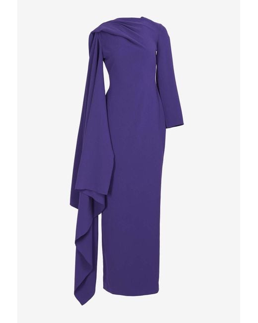 Solace London Lydia Maxi Dress in Purple | Lyst