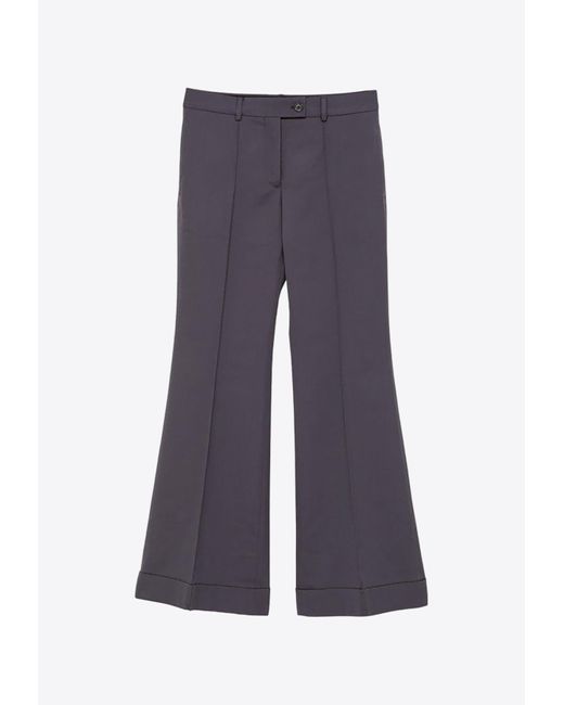 Acne Purple Tailored Flared Pants