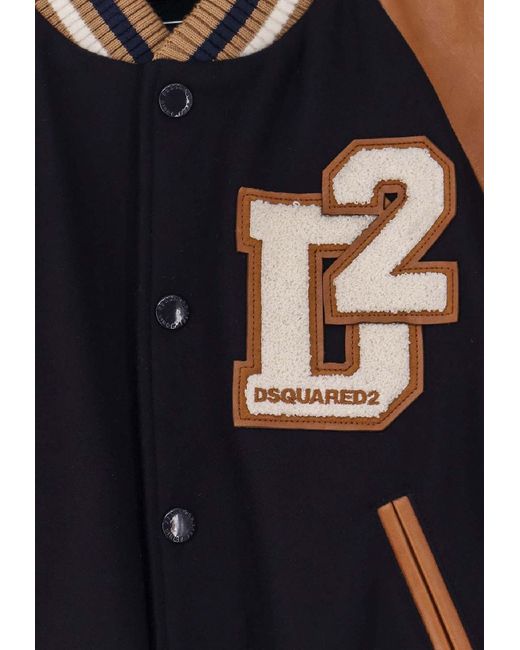 DSquared² Blue Bomber Jackets for men