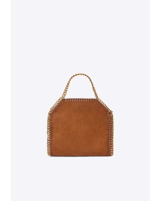 Stella McCartney Brown Tiny Falabella Suede Bag