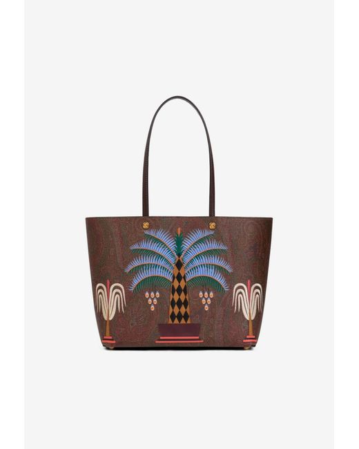 Etro White X Agostino Lacurci Medium Essential Embroidered Tote Bag
