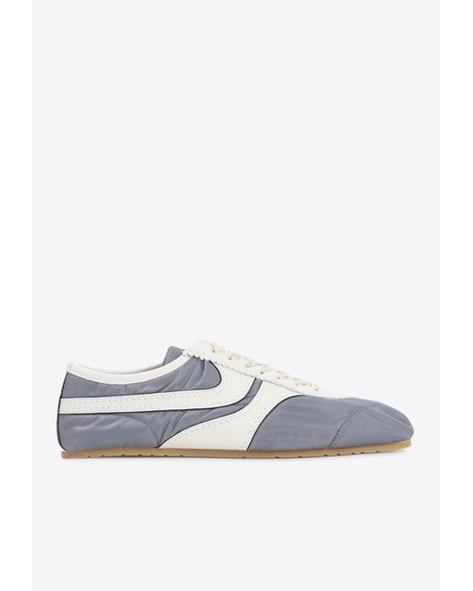 Dries Van Noten White Low-Top Sneakers With Leather-Patches for men