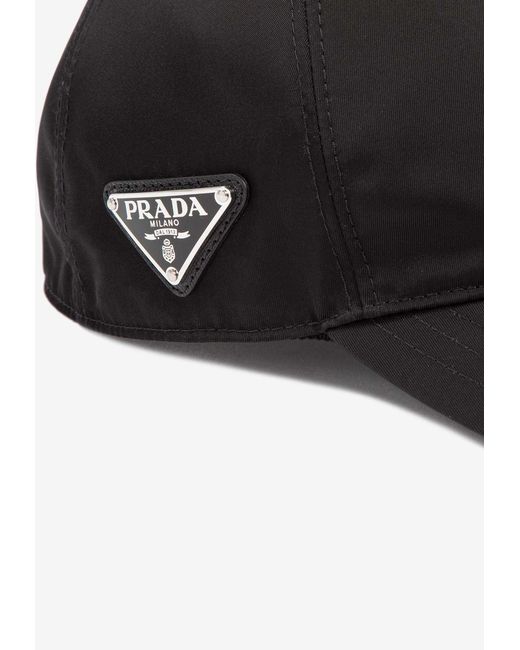 Prada Black Logo Baseball Cap