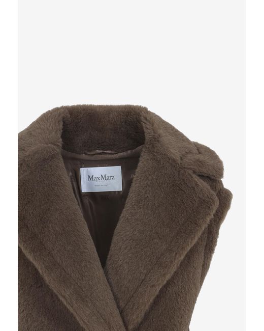 Max Mara Brown Bormida Fur Double-Breasted Vest