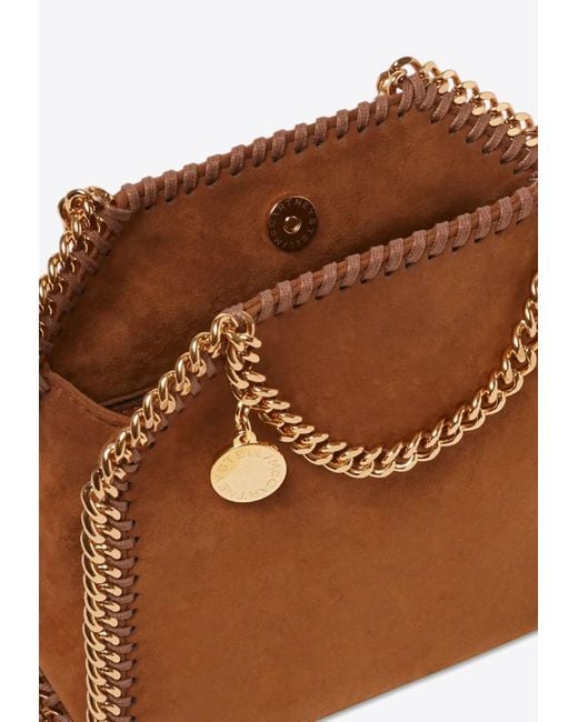 Stella McCartney Brown Tiny Falabella Suede Bag