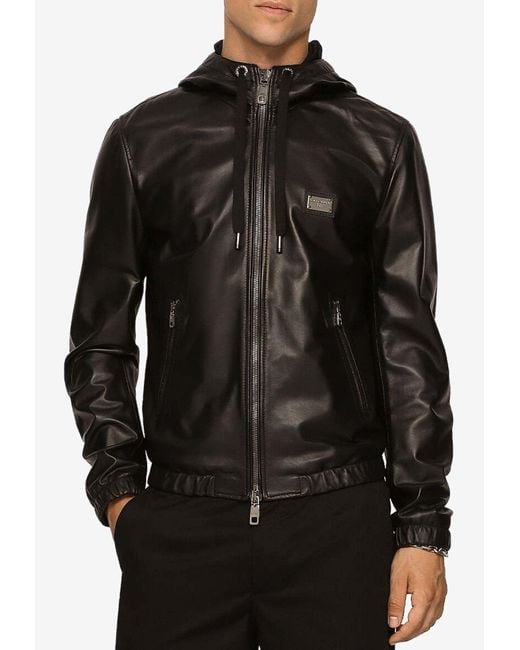 Dolce gabbana leather jacket mens hot sale