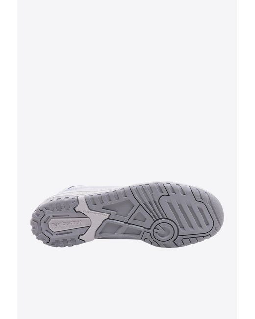New Balance White 550 Leather Low-Top Sneakers for men