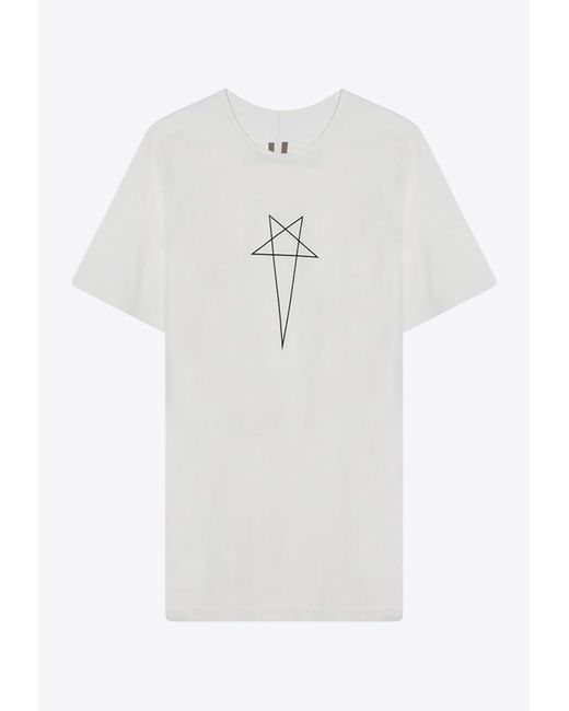 Tシャツ・カットソー RICK OWENS SS25  TEE PENTAGRAM (DU01E3259RNEP3 1108) Rick Owens DRKSHDW Pentagram-print Cotton Tank Top | White